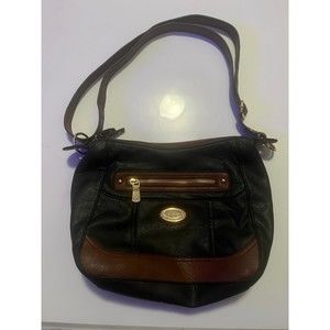 BOC Born Original Concepts Shoulder Bag Purse Black Brown Faux Leather